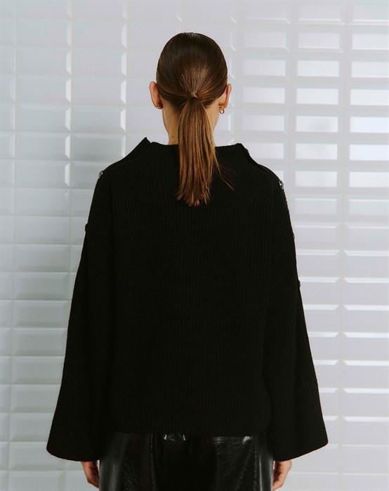 Ines WBL Rib Strik - Black